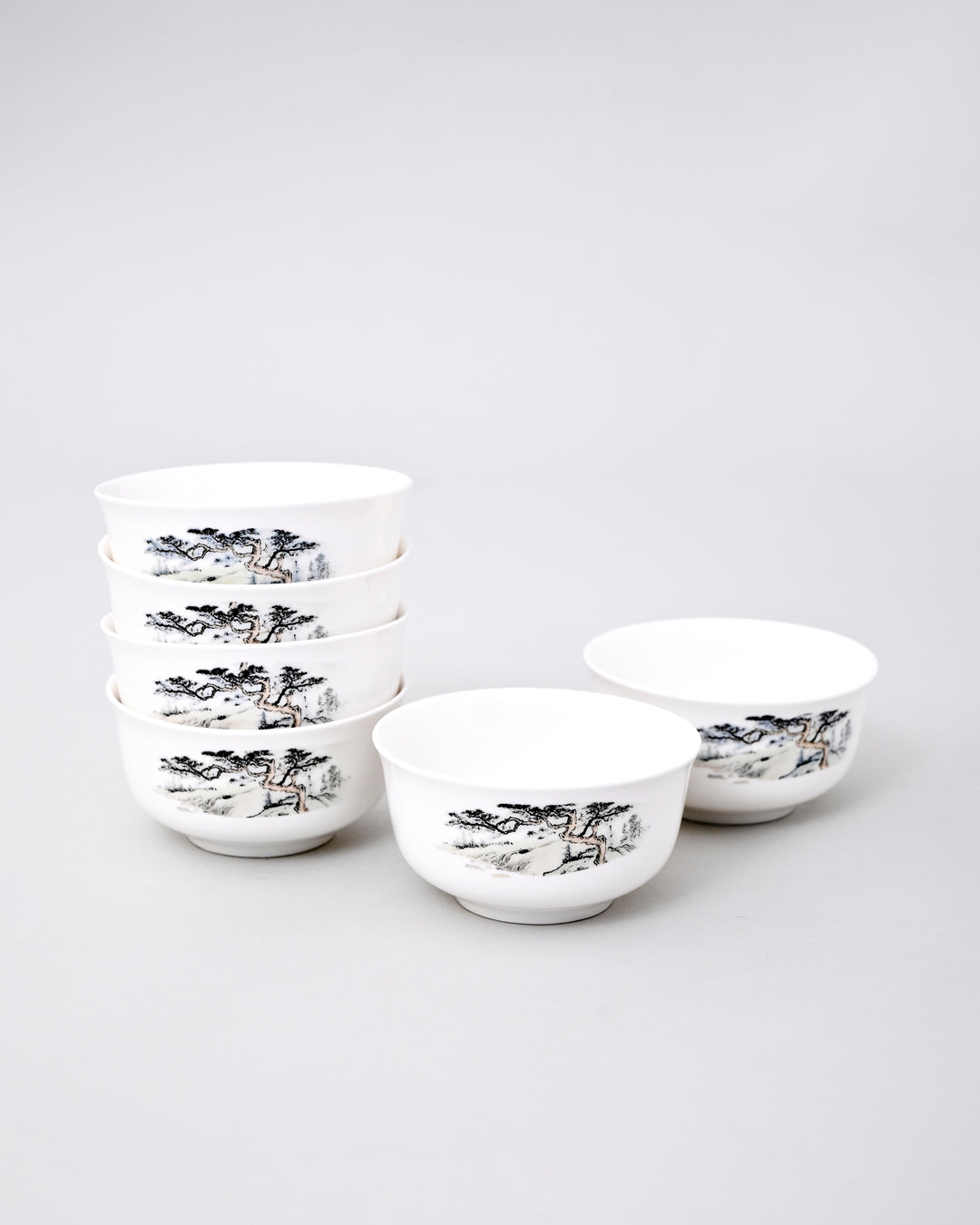 Floral Design Porcelain Katori 