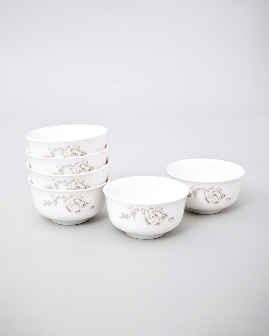 Classic Floral Porcelain Katori 