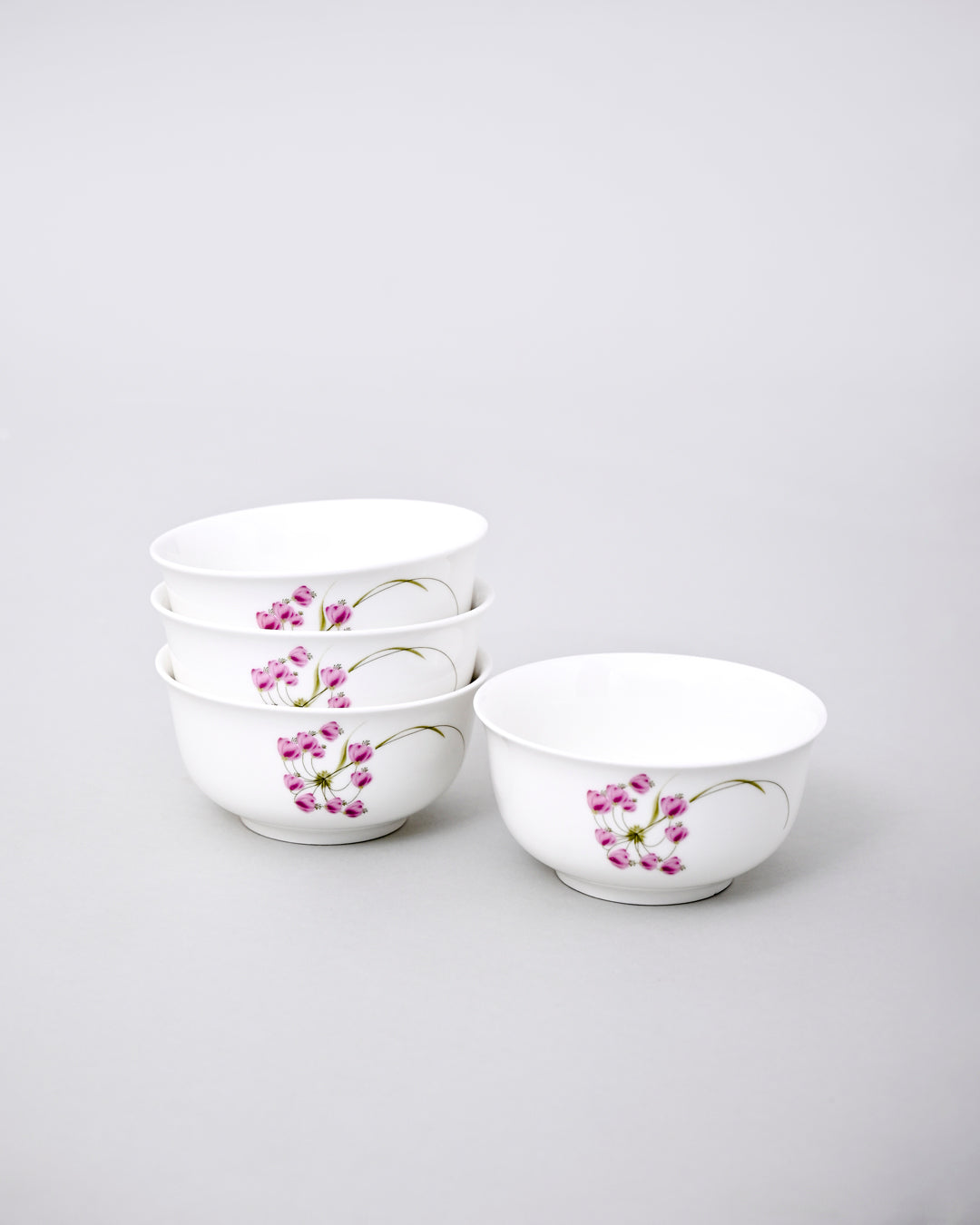 Pink Floral Porcelain Katori 
