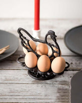 The Rooster Cast Iron Egg Caddy