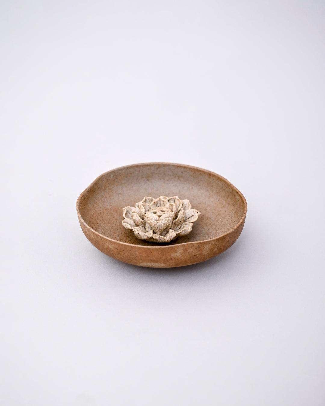Earthen Lotus Incense Holder