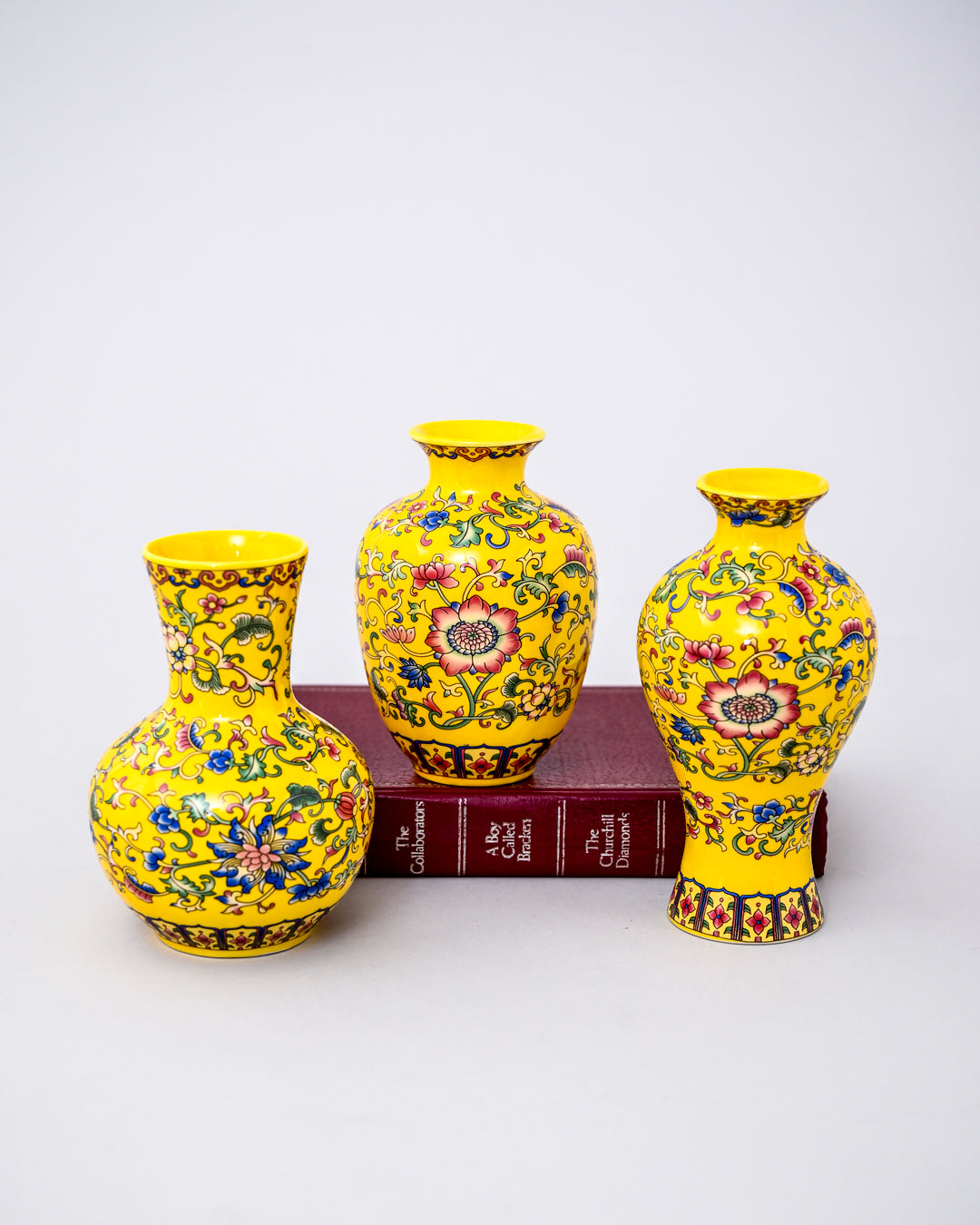 Oriental Sunshine Bloom Vase - Set Of 3 