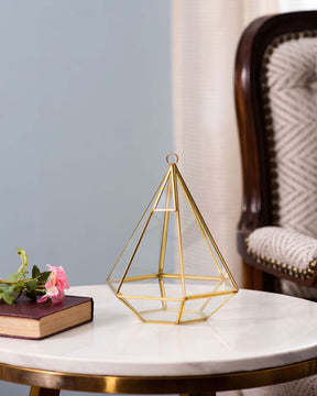 The Nest Gold Glass Terrarium