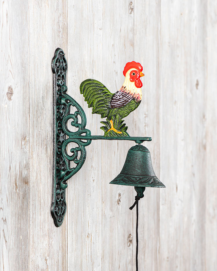 The Rooster - Cast Iron Wall Mounted Bell 