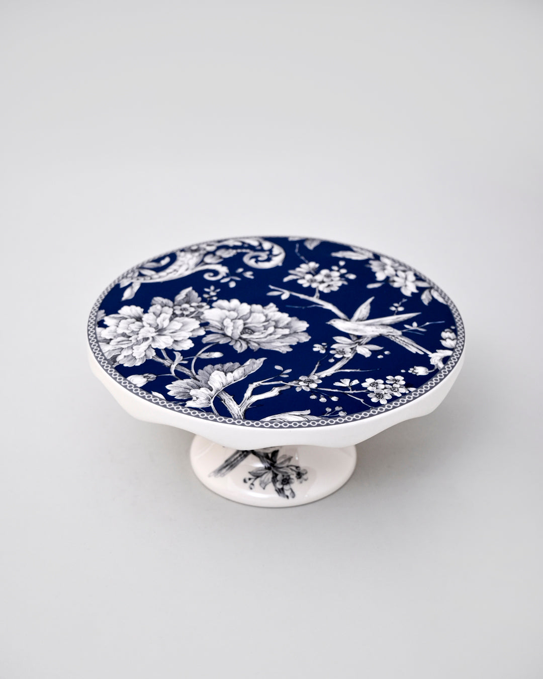 Royal Blue Floral Cake Stand 