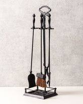 Cast Iron Mid Century Fireplace Tool Set 
