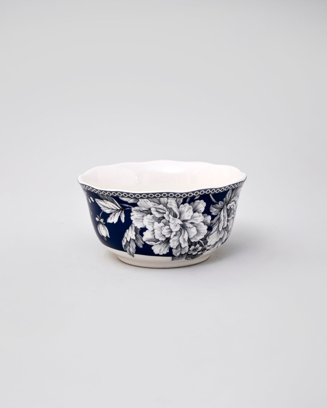 Royal Blue Floral Katori - Set of 2 