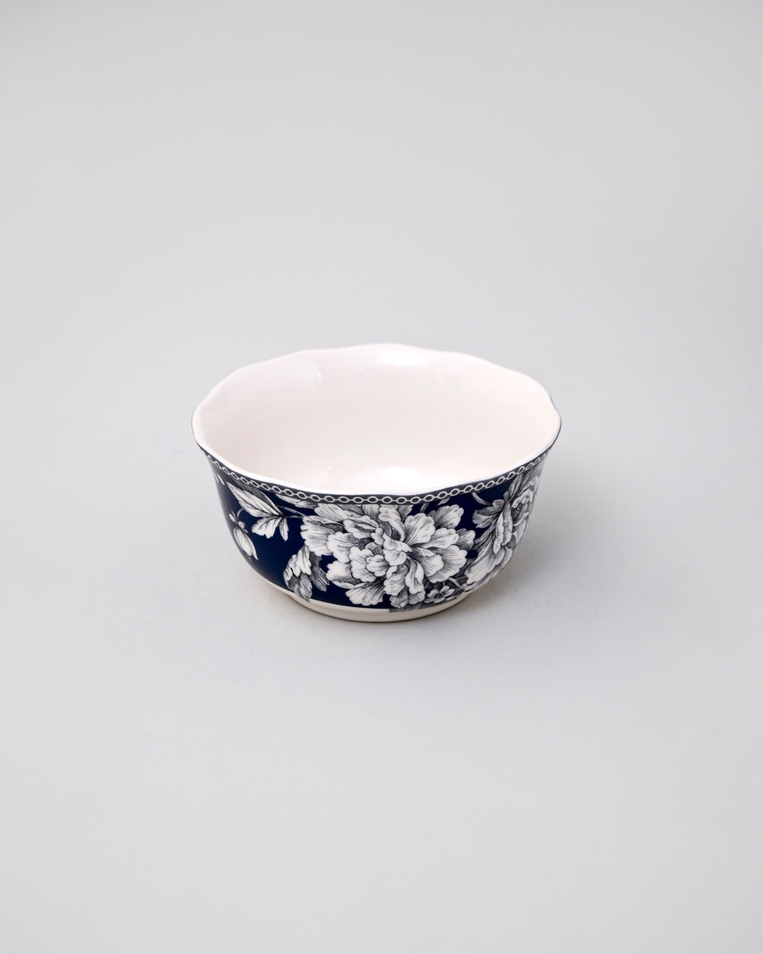 Royal Blue Floral Katori - Set of 2 