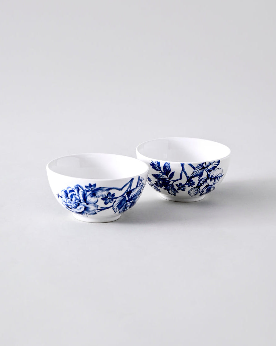 Blue & White Floral Katori 