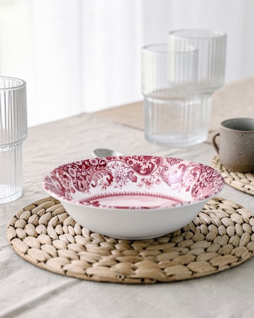 Roman Pink Ceramic Serving Bowl 