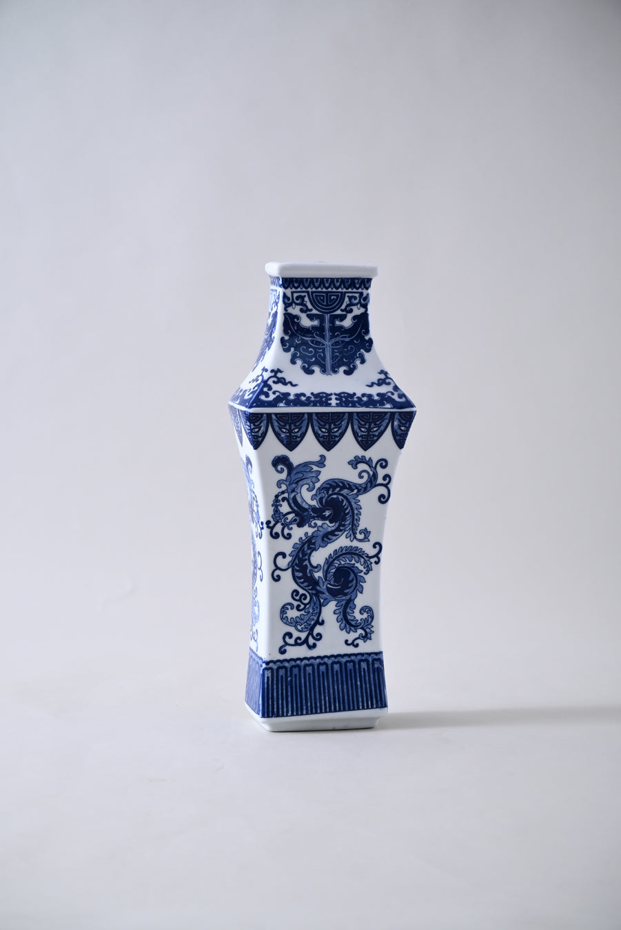 Celestial Tower Blue and White Wall Vase 