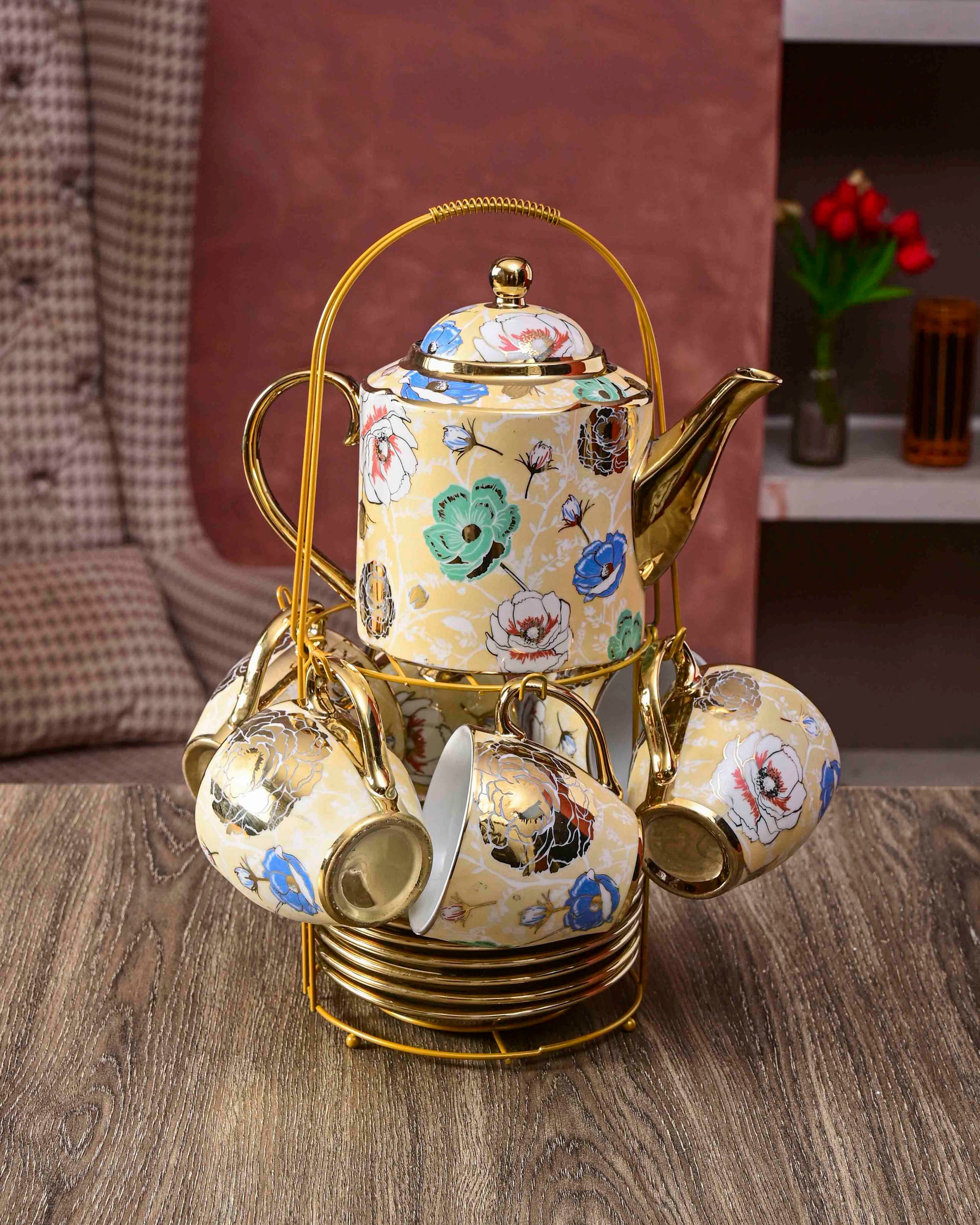 Briony 14-Piece Tea Set with Stand 