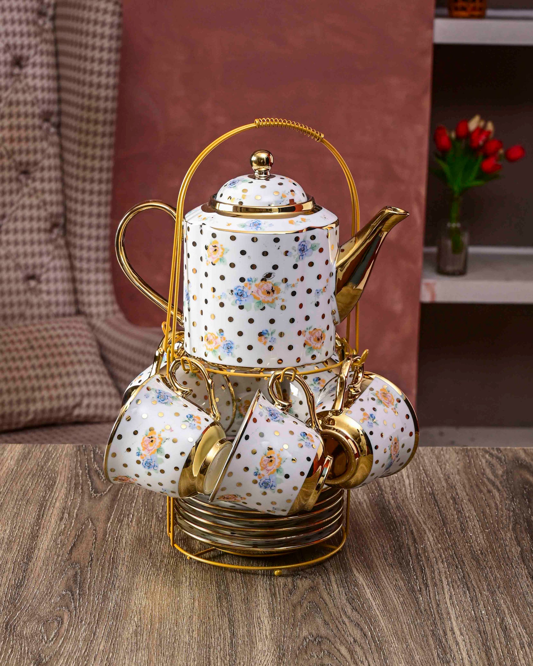 Briony 14-Piece Tea Set with Stand 
