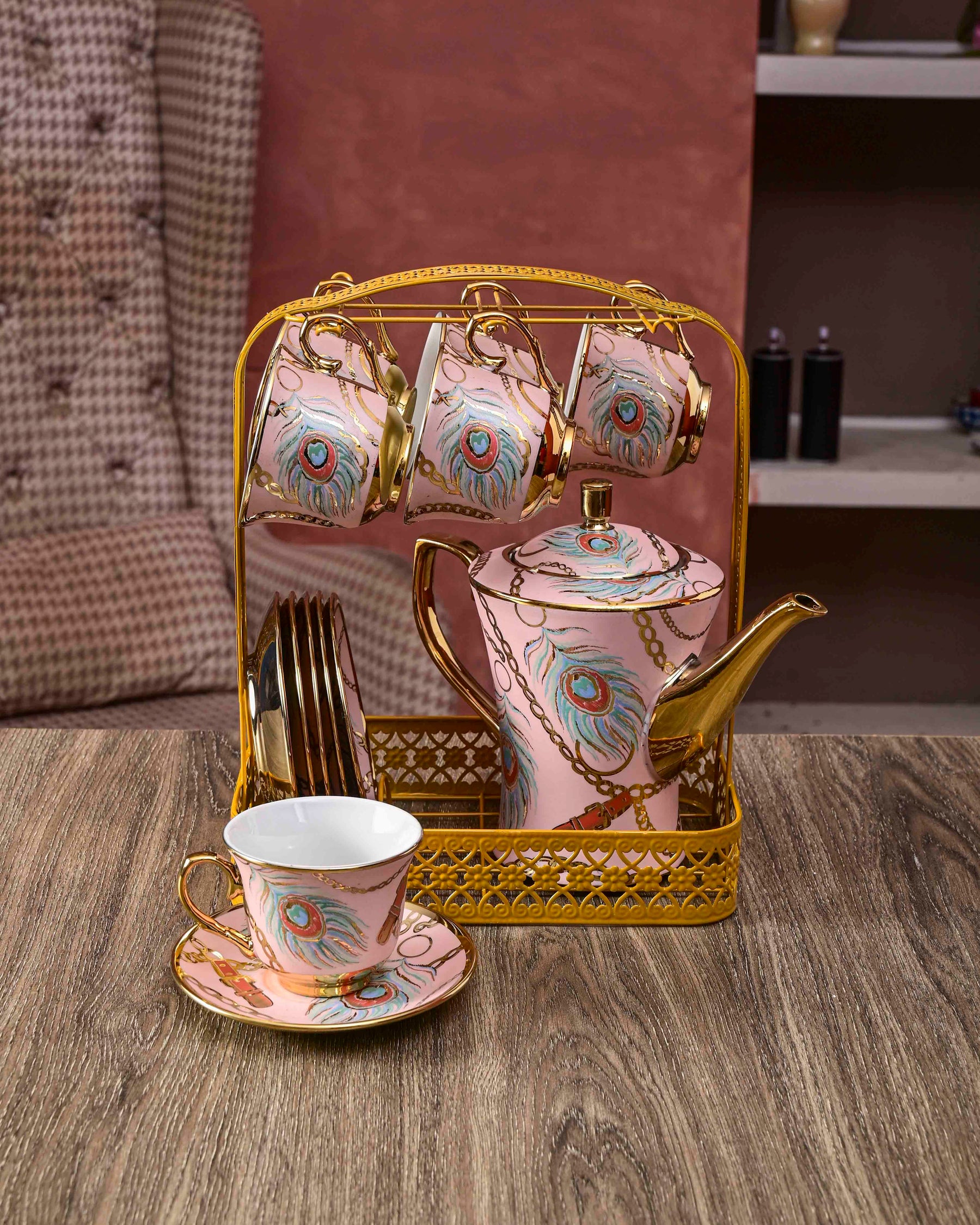 Dahlia - 14-Piece Tea Set with Stand 