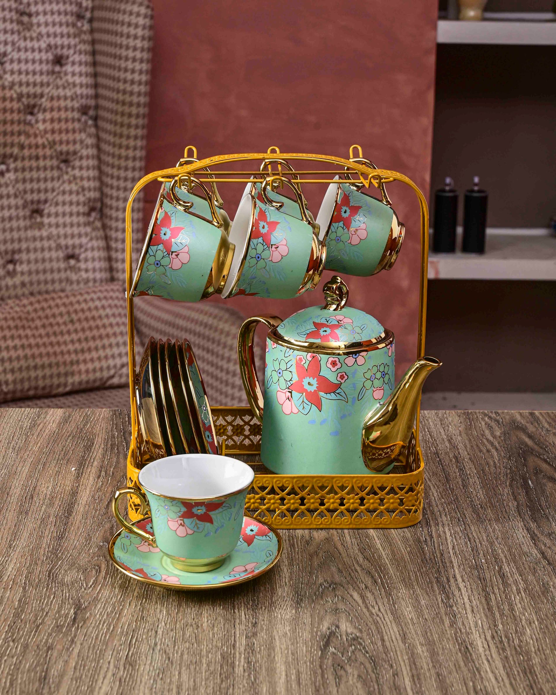 Dahlia - 14-Piece Tea Set with Stand 