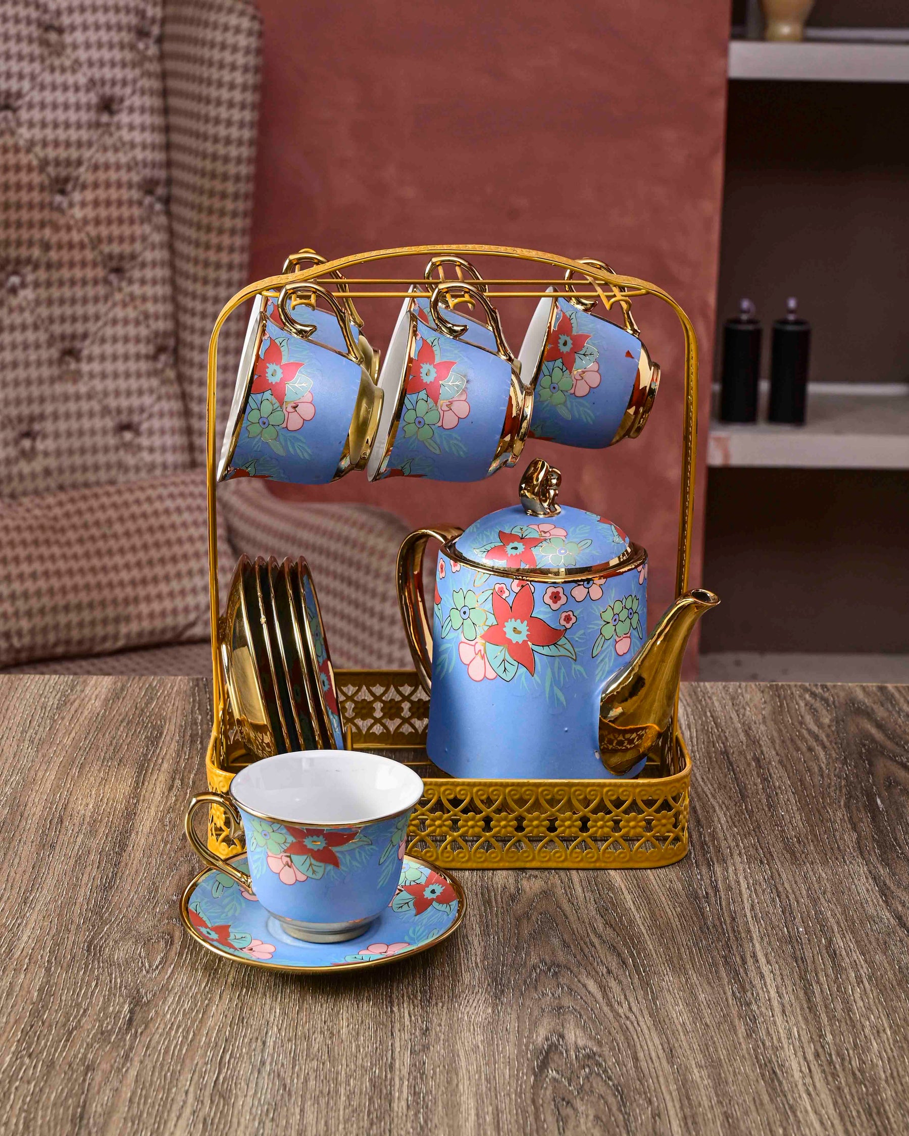 Dahlia - 14-Piece Tea Set with Stand 