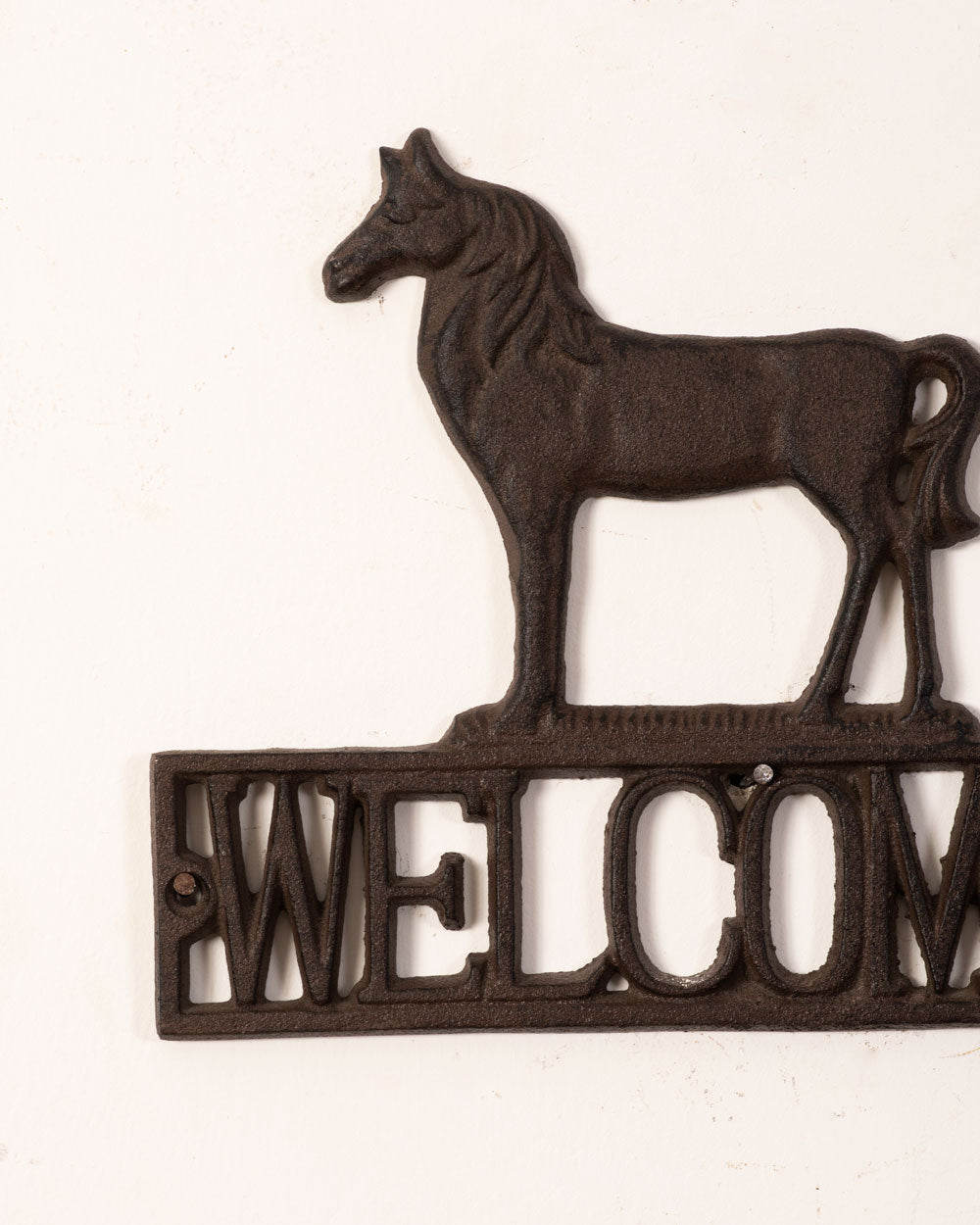 Welcome - Cast Iron Wall Mounted Sign - The Decor Kart