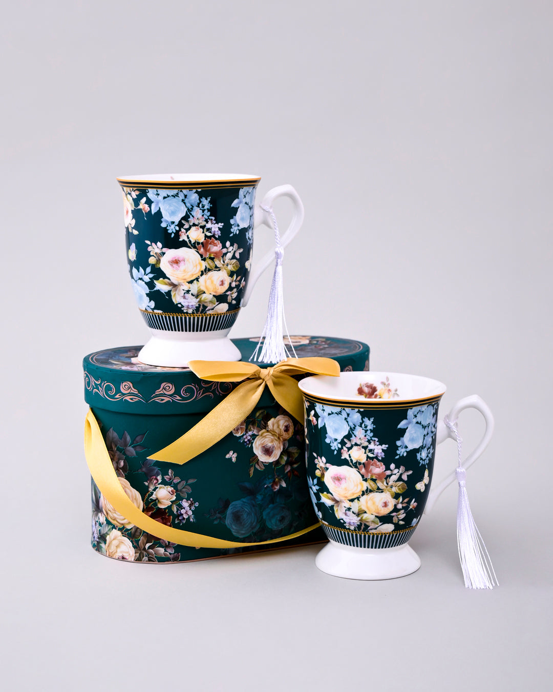 Midnight Bloom Coffee Mug - Set Of 2 