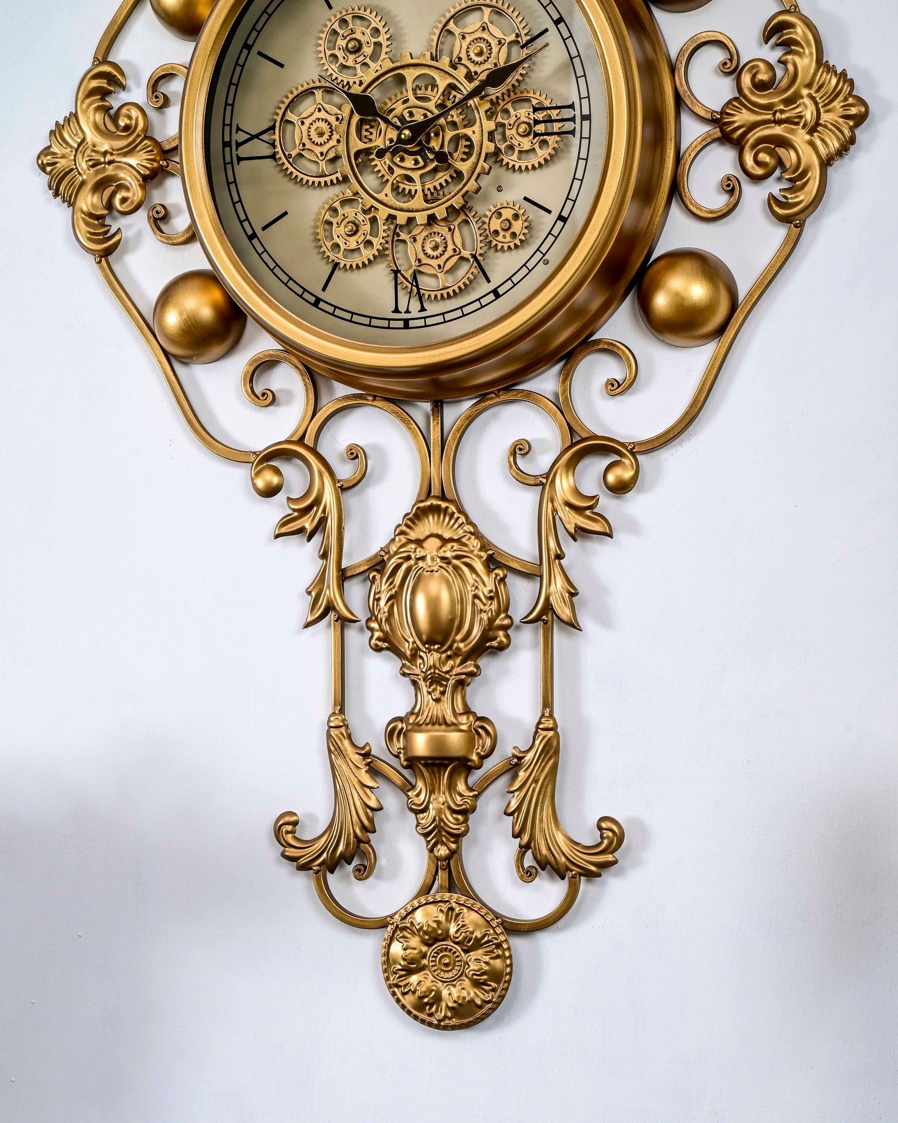Regal Ornate Mechanical Gear Wall Clock 