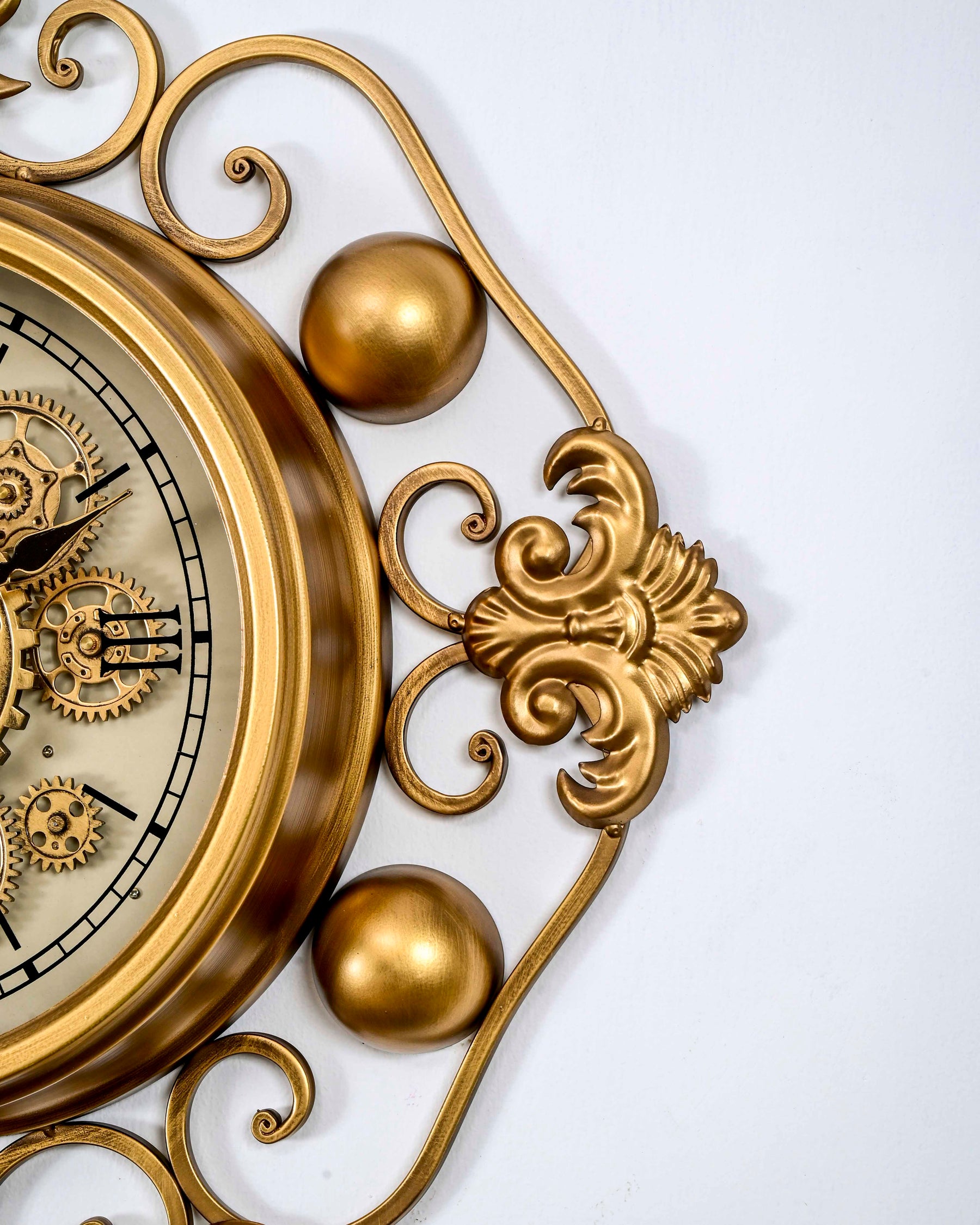 Regal Ornate Mechanical Gear Wall Clock 