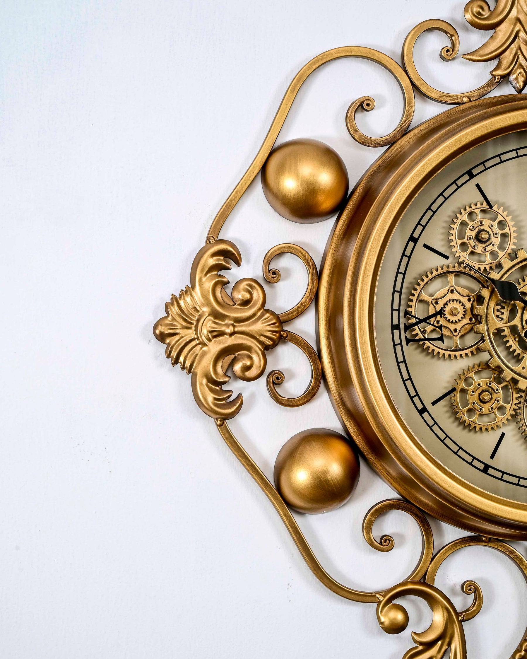 Regal Ornate Mechanical Gear Wall Clock 