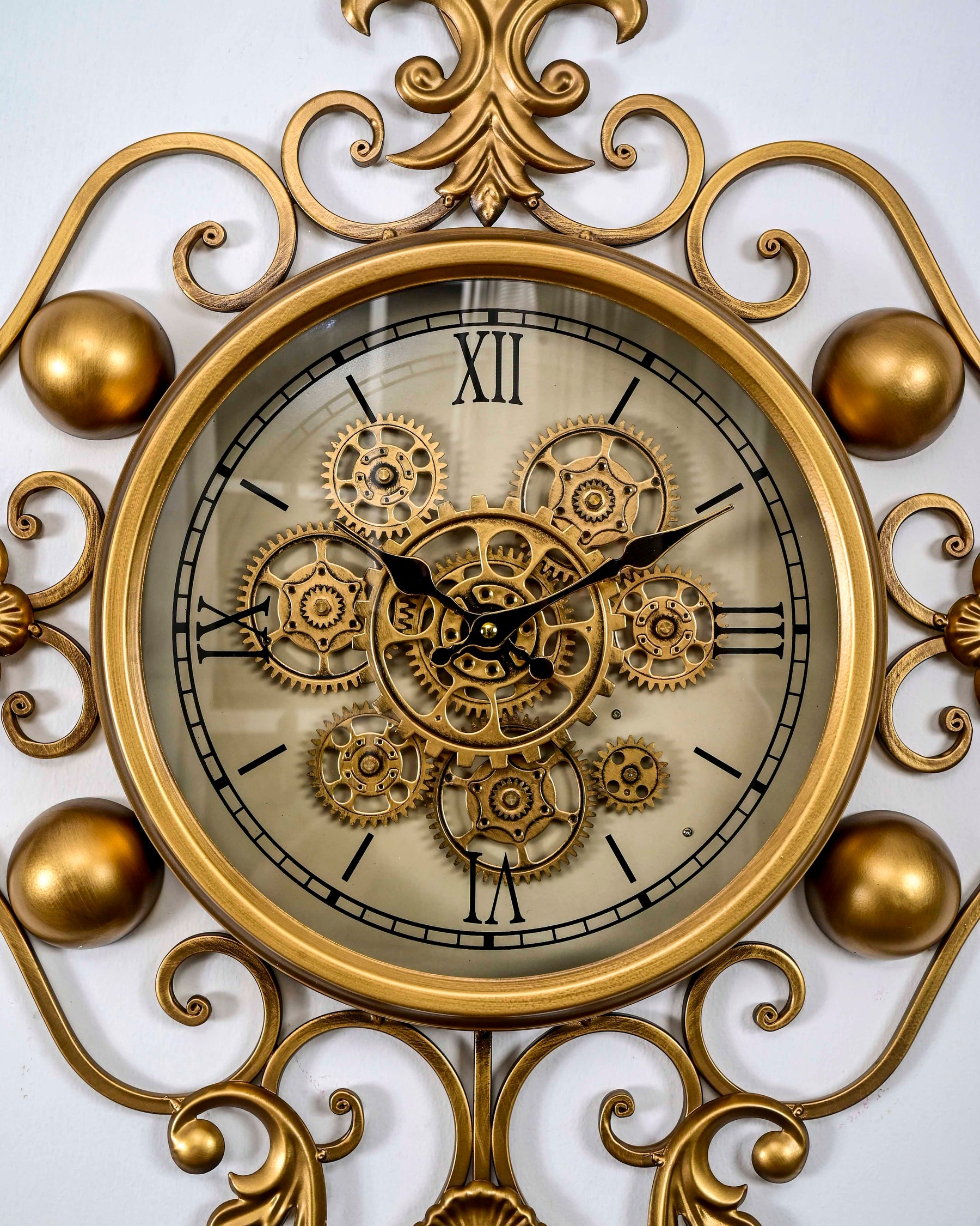 Regal Ornate Mechanical Gear Wall Clock 