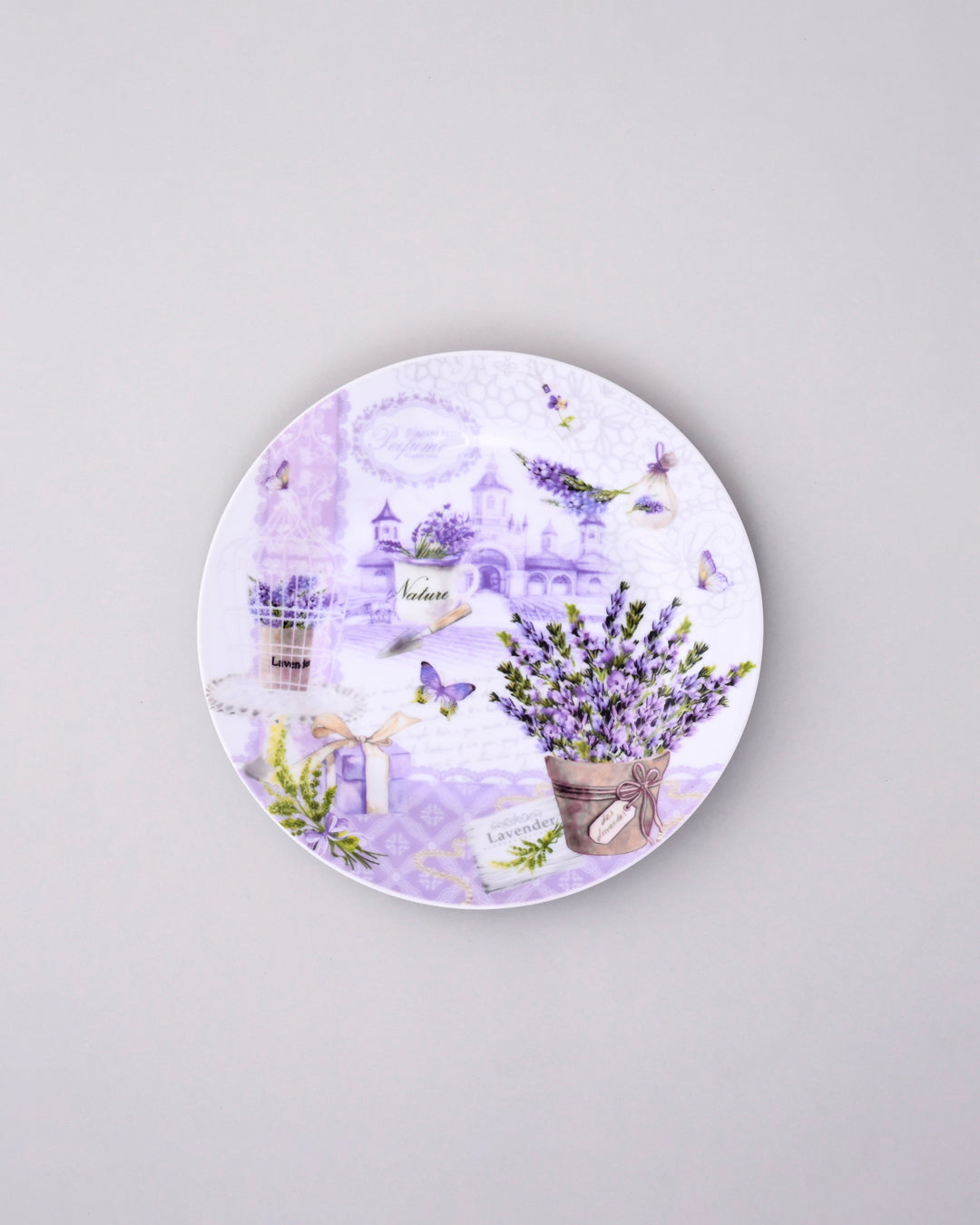 Lavender Bloom Ceramic Plate Set - 7 Pecs 