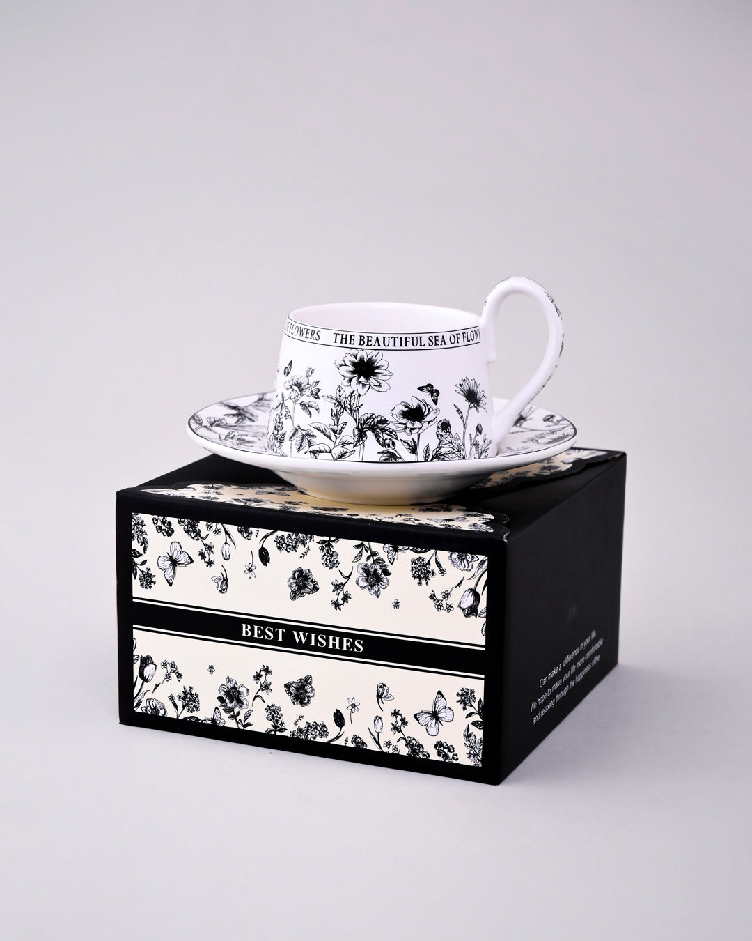 Wild Elegance Leopard Tea Cup With Saucer - Set Of 2 
