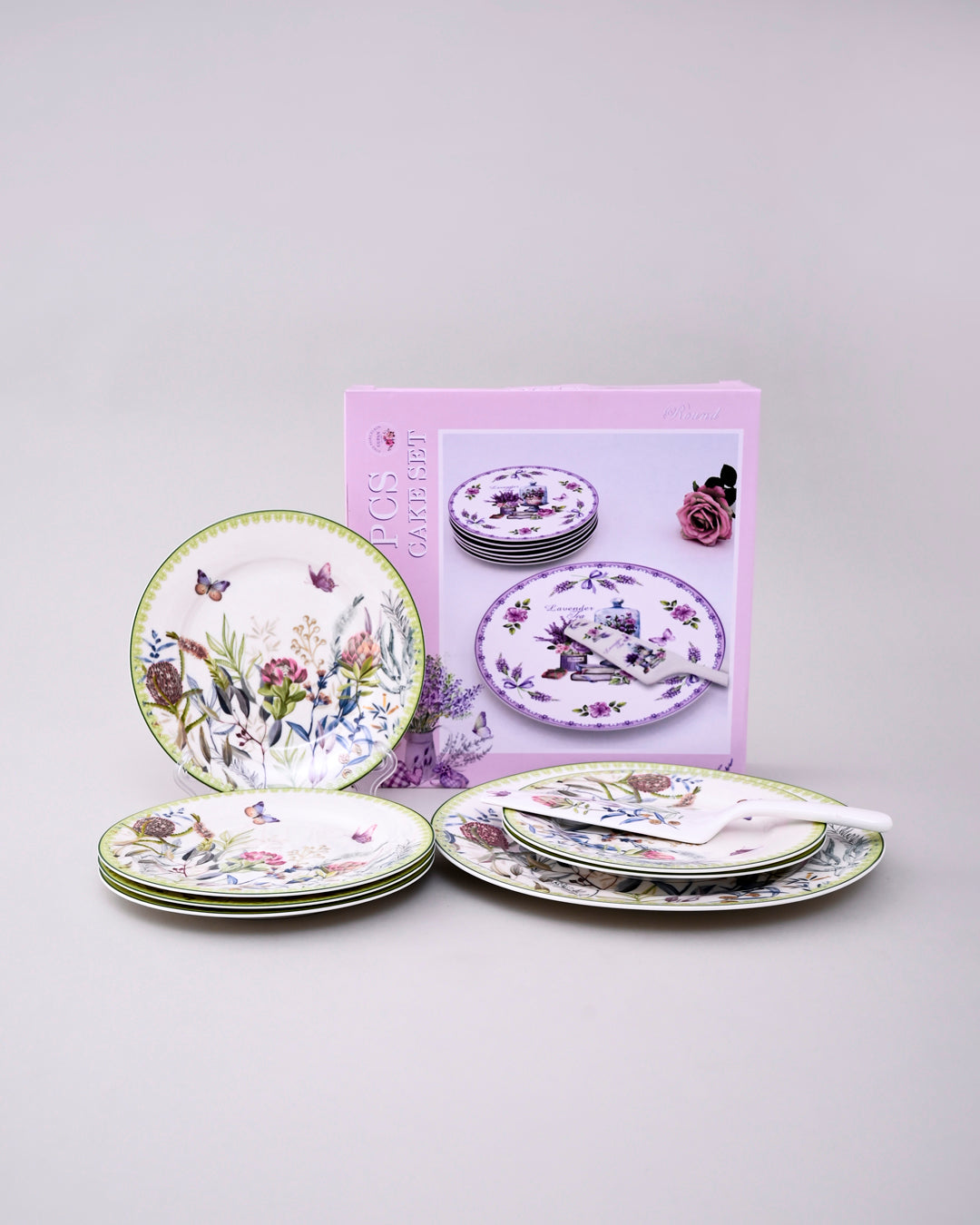 Botanical Garden Cake Plates - Set Of 8 