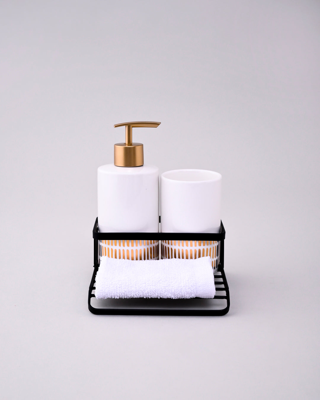 Modern Luxe 2 Piece Bath Set - White 