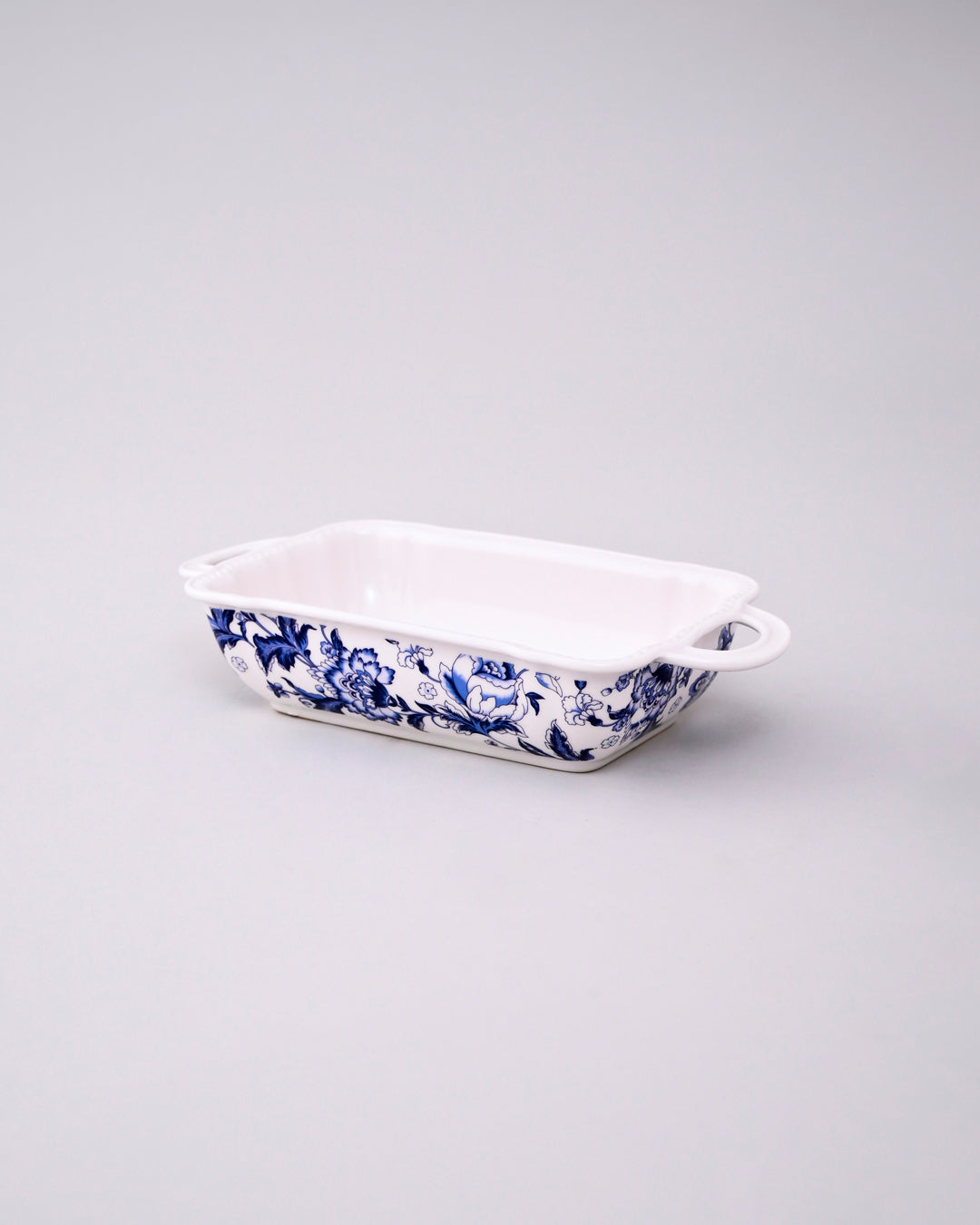 Floral Motif Rectangular Baking Dish - Set Of 2 