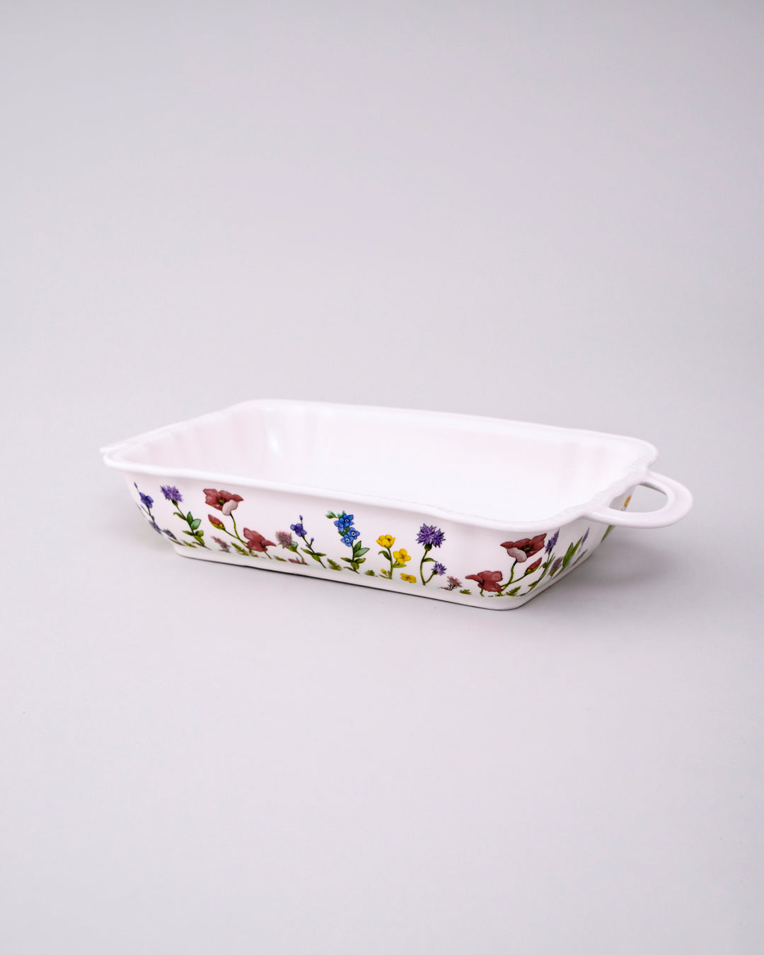 Floral Motif Rectangular Baking Dish - Set Of 2 