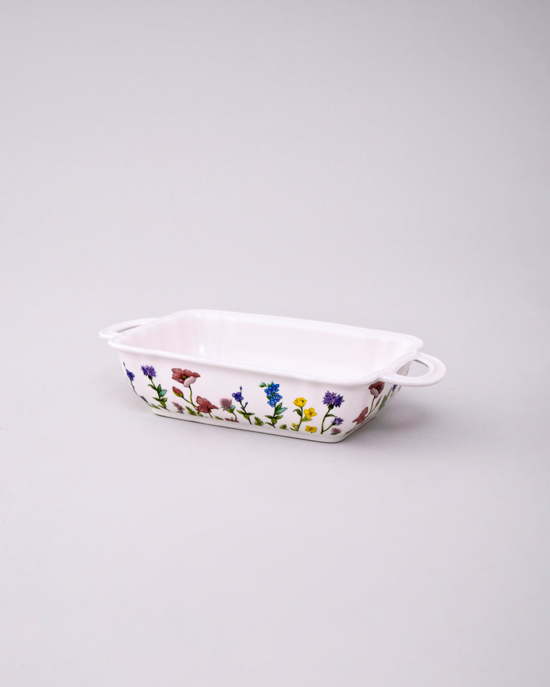 Floral Motif Rectangular Baking Dish - Set Of 2 