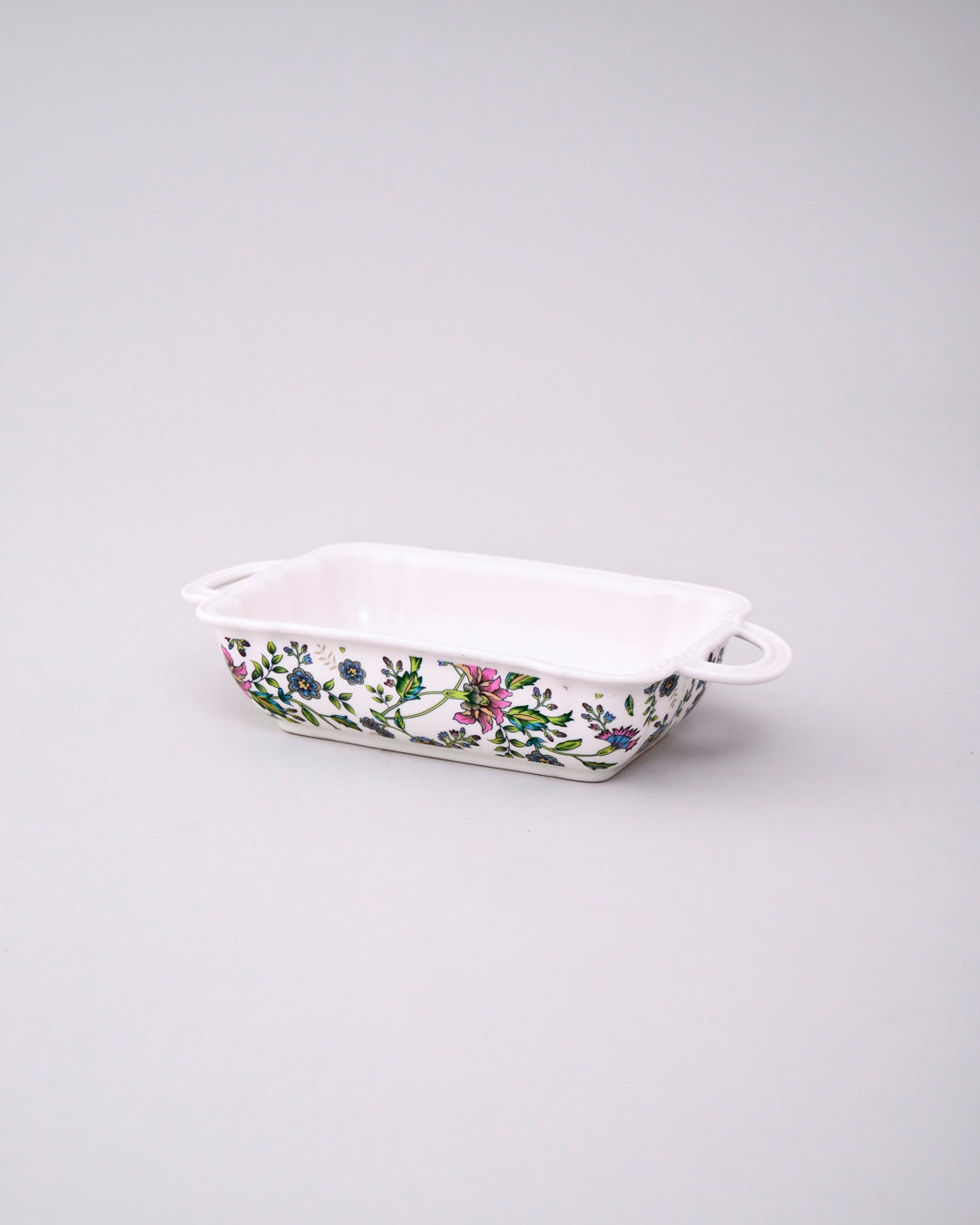 Floral Motif Rectangular Baking Dish - Set Of 2 