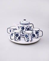 Blue Blossom Ceramic Tea Set - 8 Piece 