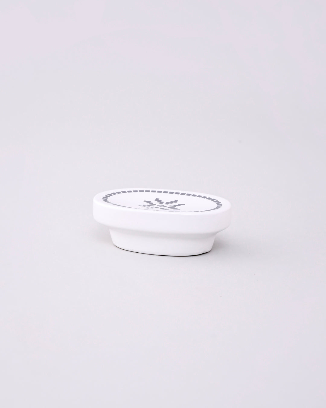 Monochrome Mosaic 4-Piece Bath Set - White 