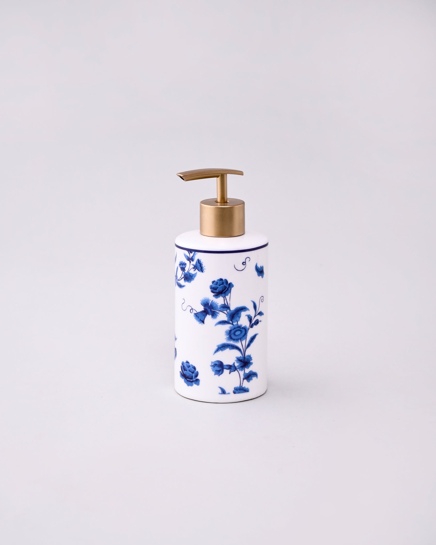 Blue Floral 5-Piece Bath Set 