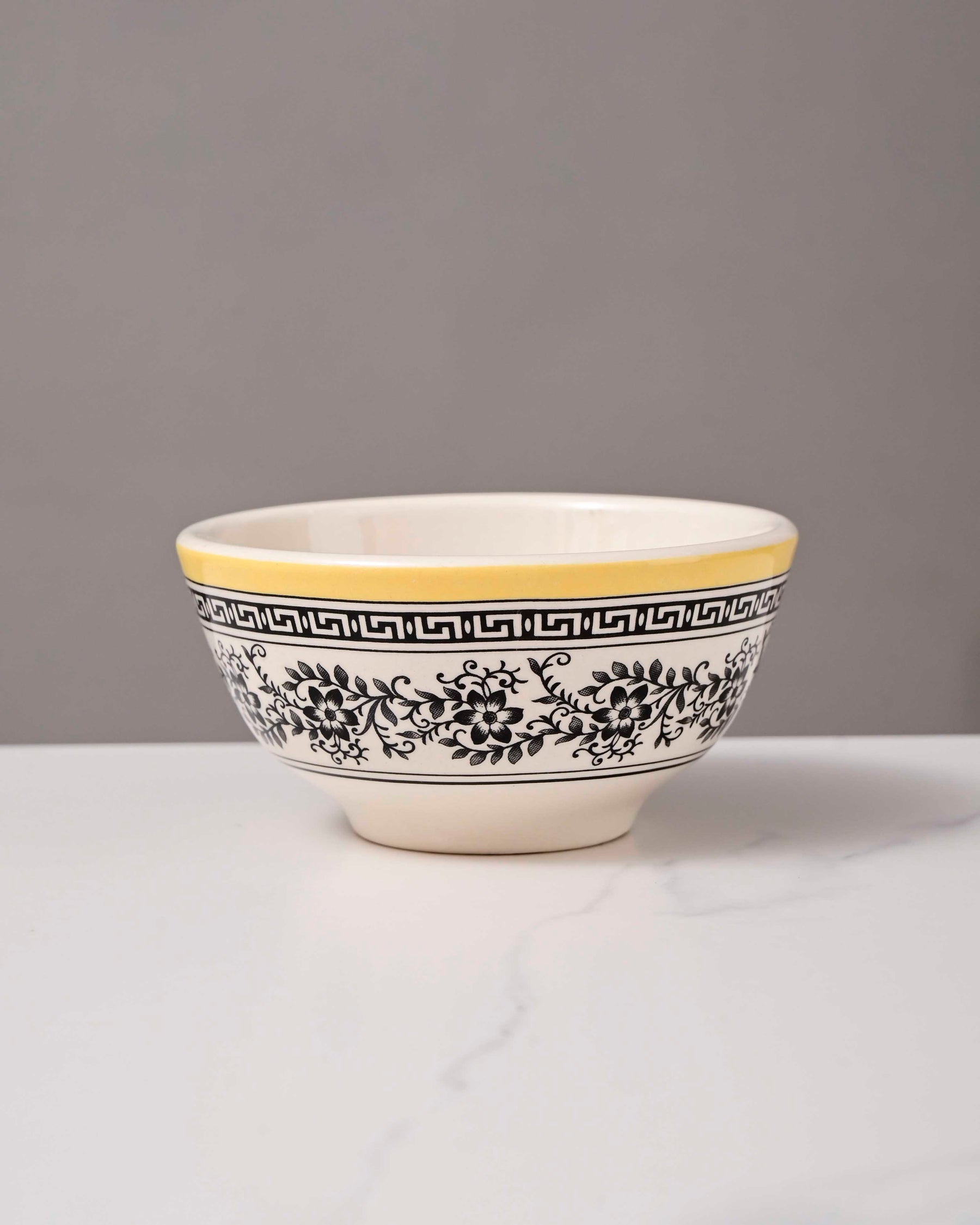 Classic Floral Border Ceramic Katori 