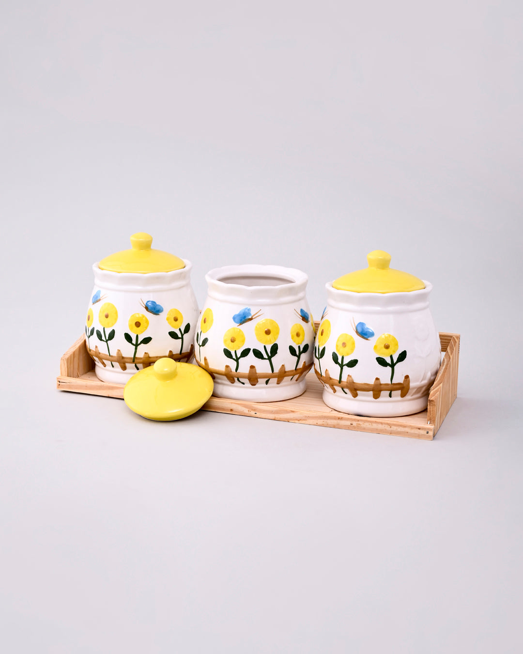 Sunflower Bilss Kitchen Canister - Set Of 3 