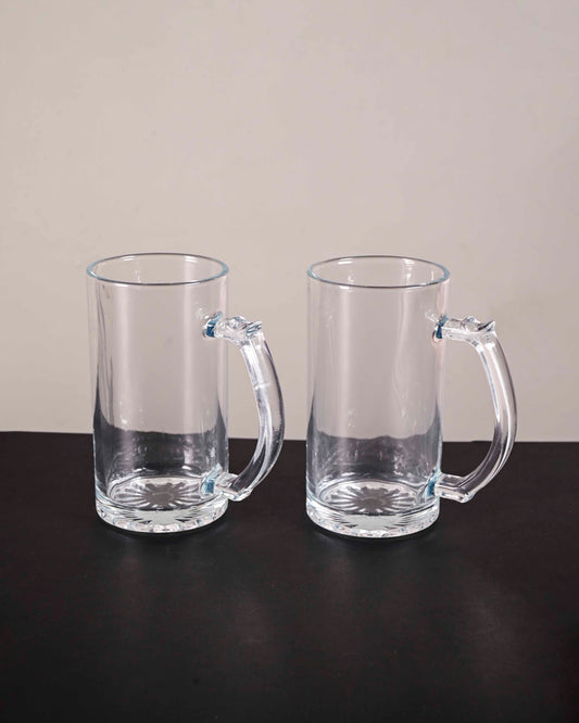 Frothy Fiesta Beer Mug Clear - Set of 2