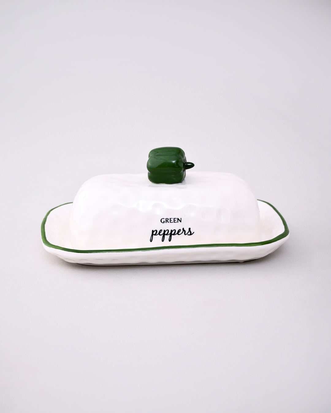 Countryside Delight Butter Dish - Green 