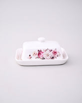 Vintage Rose Charm Butter Dish 