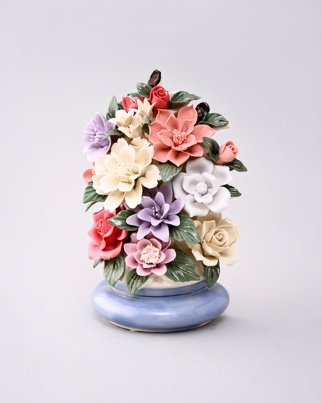 Ceramic Flower With Pot Tabletop Decor 