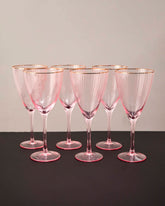 Ribbed Champagne Flute - Pink - Set Of 2 