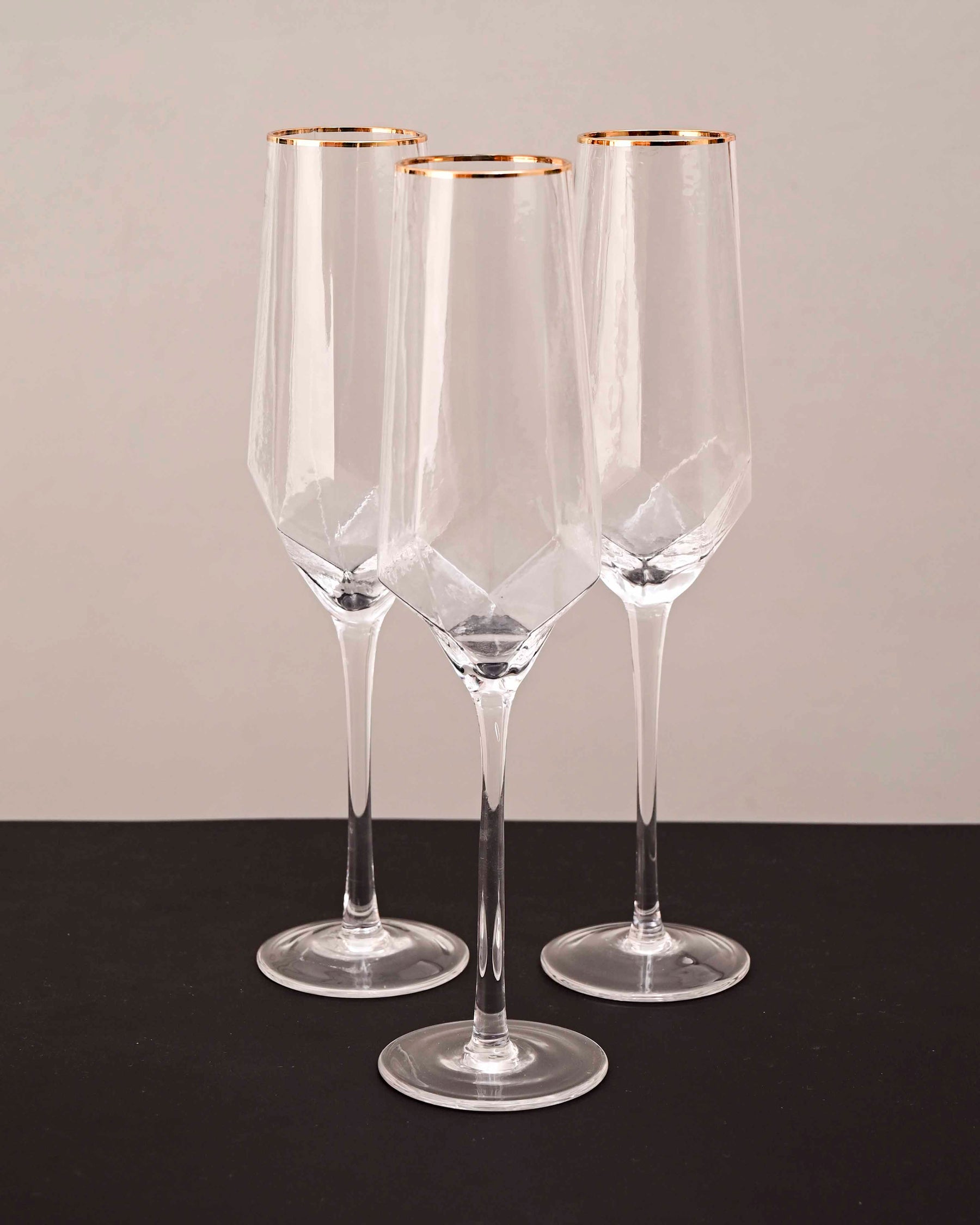 Golden Rim Champagne Flute - Set of 6 