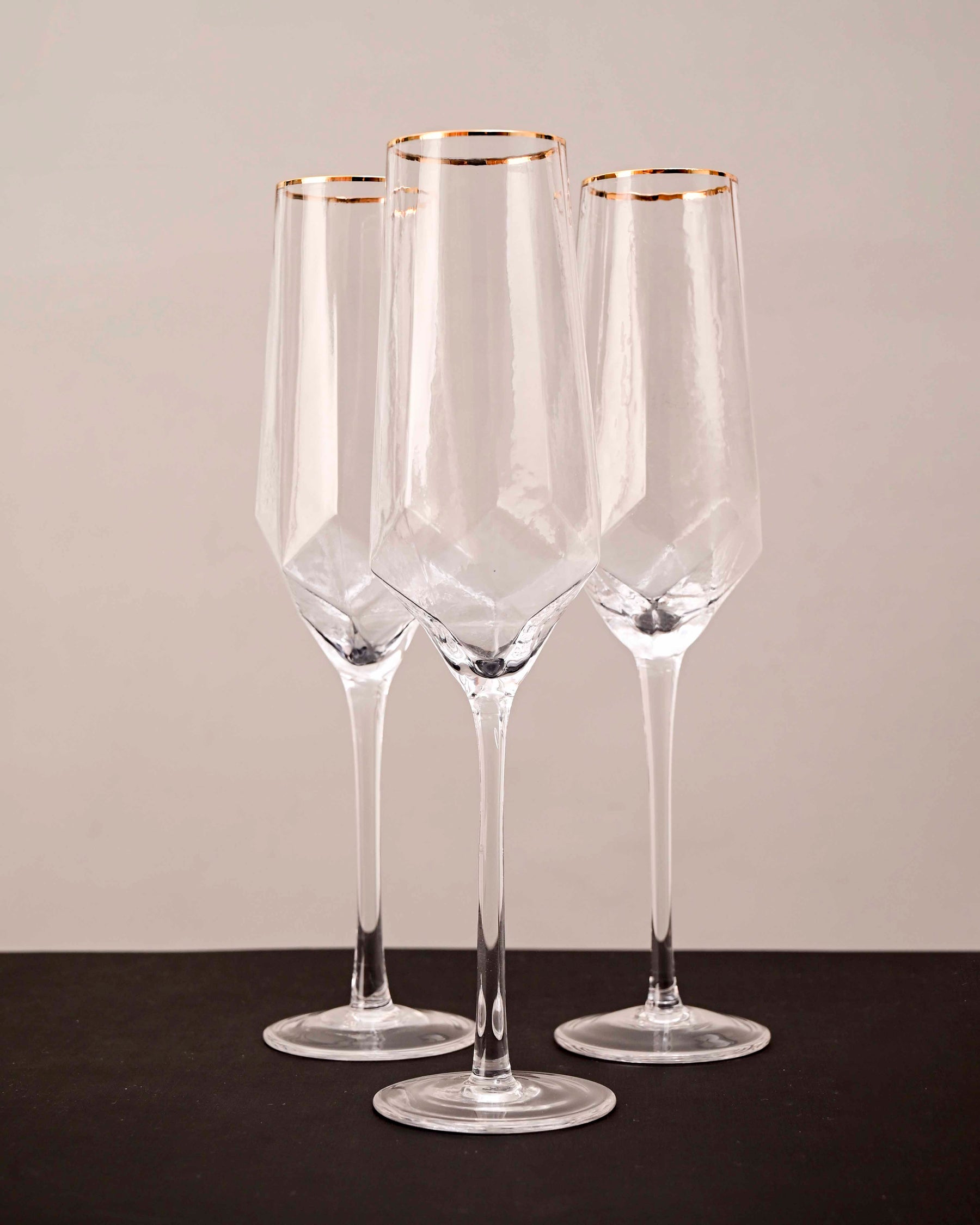 Golden Rim Champagne Flute - Set of 6 