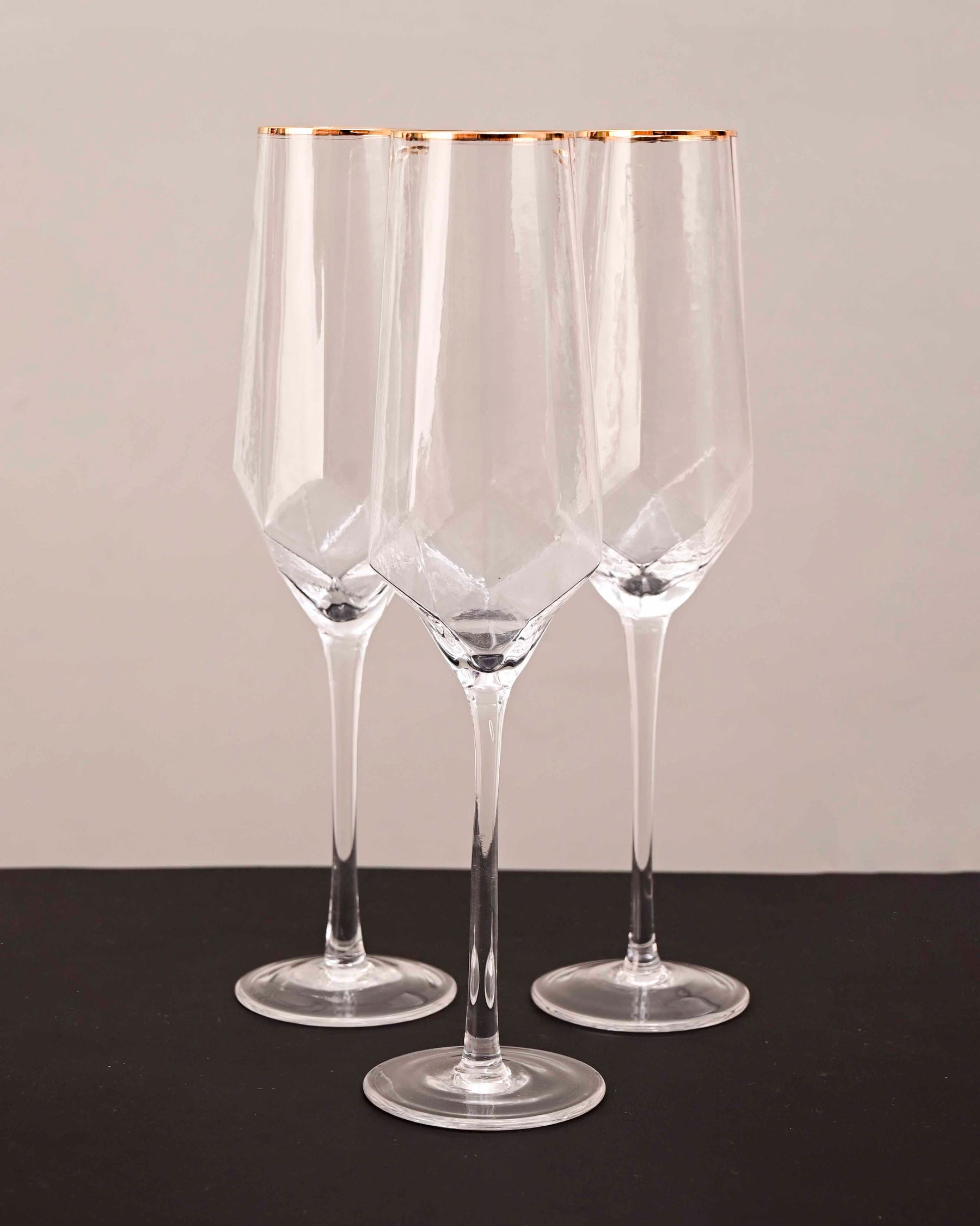 Golden Rim Champagne Flute - Set of 6 