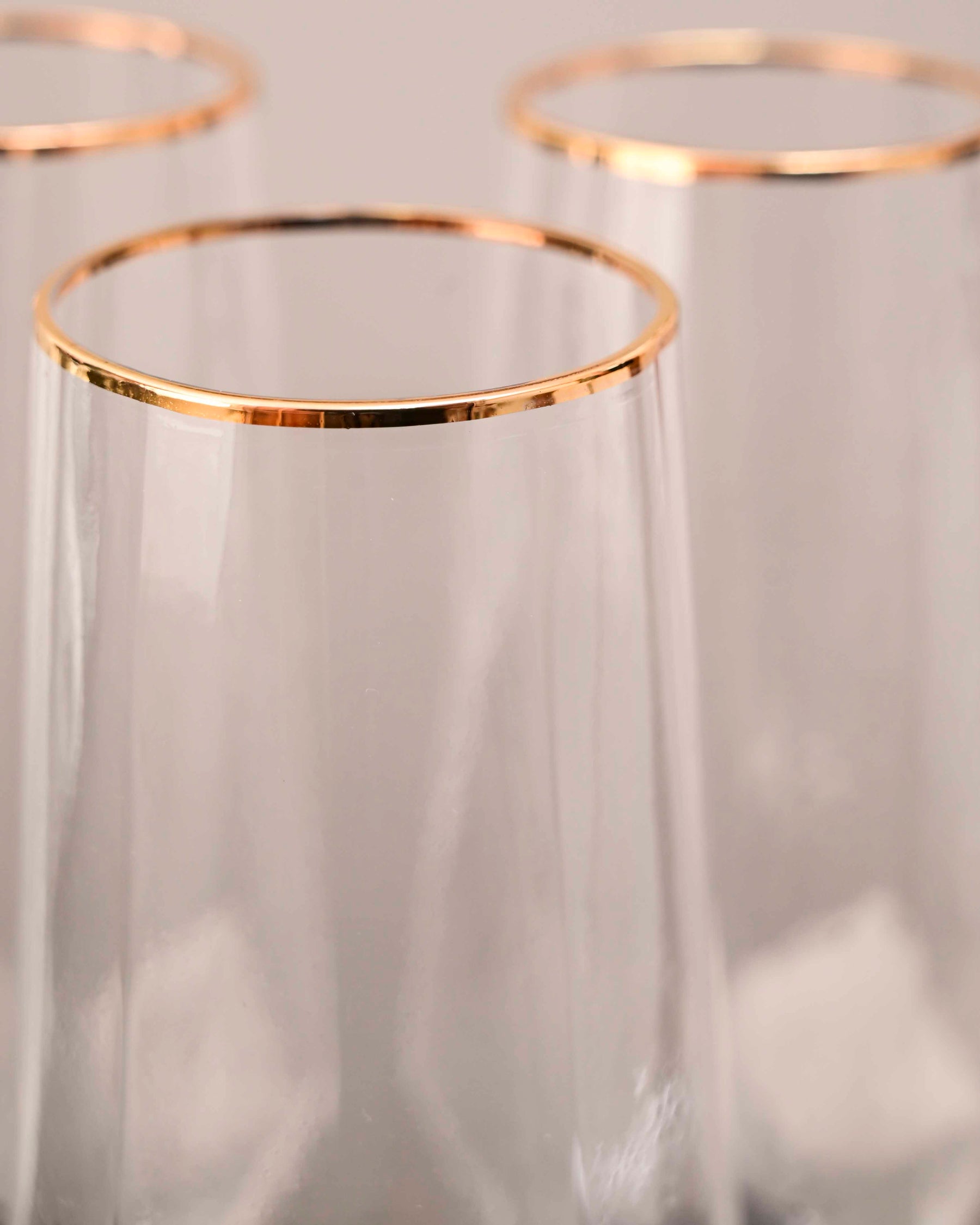 Golden Rim Champagne Flute - Set of 6 