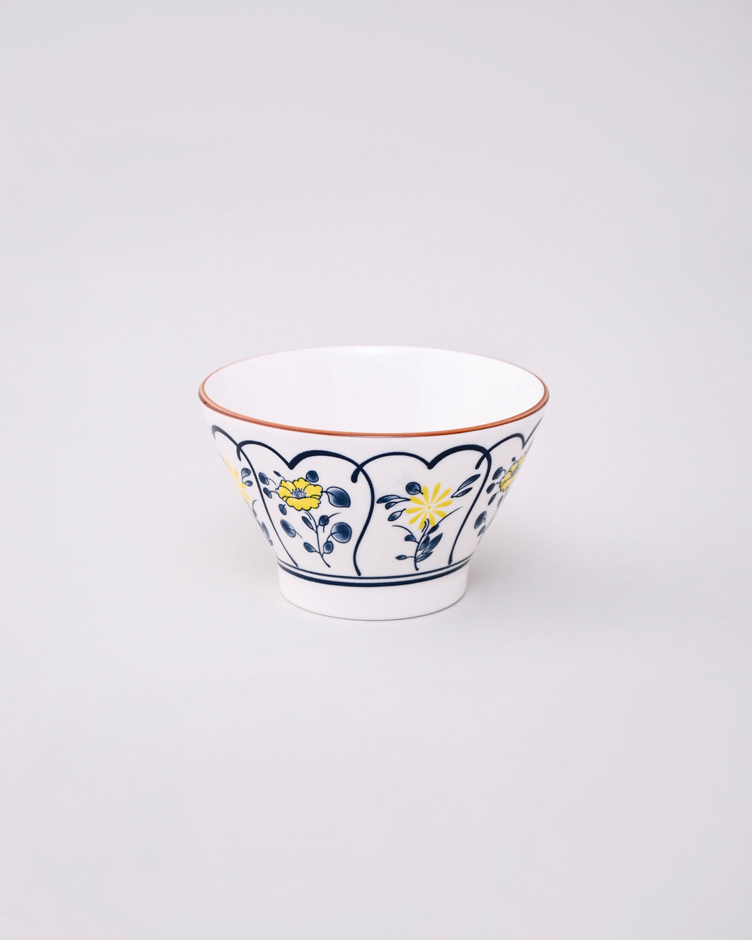 Vintage Floral Pattern Ceramic Bowl - Set Of 4 