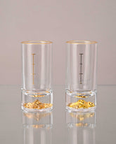 Mountain Gold Foil Measuring Glasses - Set Of 2 